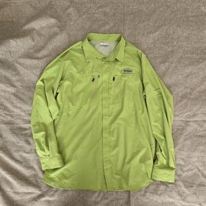 Columbia Green Long Sleeve Fishing Shirt